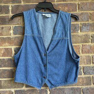 Vintage Women’s Denim Vest Lightweight Size M Koret City Blues